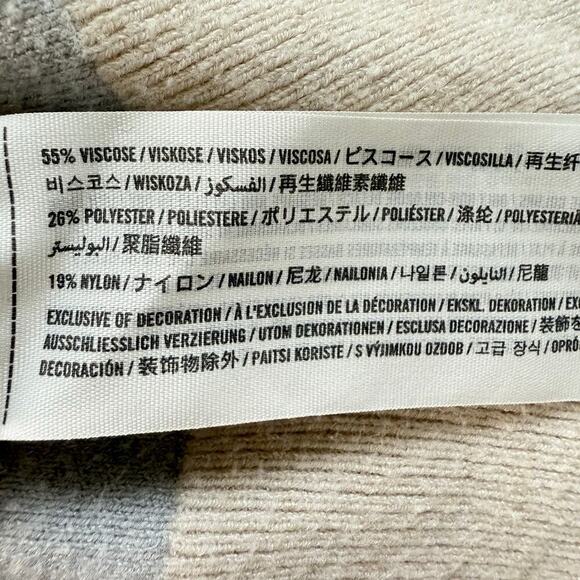 Abercrombie & Fitch Striped Cardigan Grandpacore Sweater‎ Brown Cream Blue, M - Picture 9 of 9